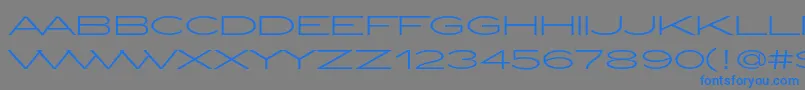 ZeppelinLightOt Font – Blue Fonts on Gray Background