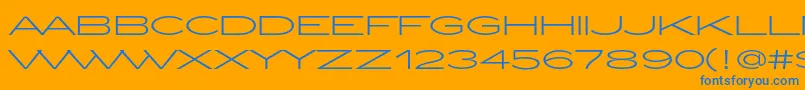 ZeppelinLightOt-fontti – siniset fontit oranssilla taustalla
