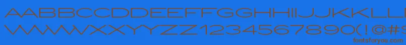 ZeppelinLightOt Font – Brown Fonts on Blue Background