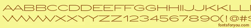 ZeppelinLightOt Font – Brown Fonts on Yellow Background