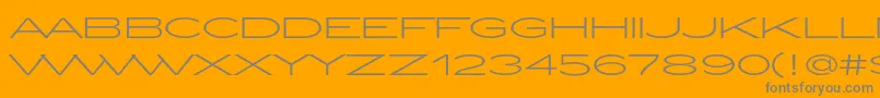 Шрифт ZeppelinLightOt – серые шрифты на оранжевом фоне