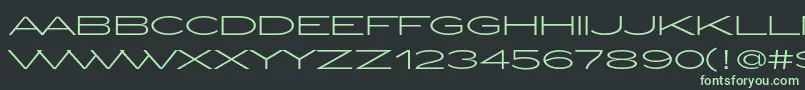 ZeppelinLightOt Font – Green Fonts on Black Background