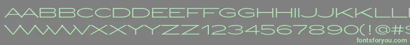 ZeppelinLightOt Font – Green Fonts on Gray Background