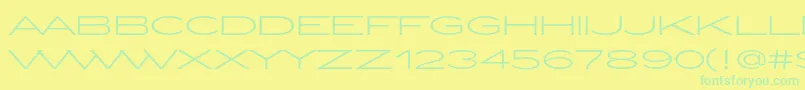 ZeppelinLightOt Font – Green Fonts on Yellow Background