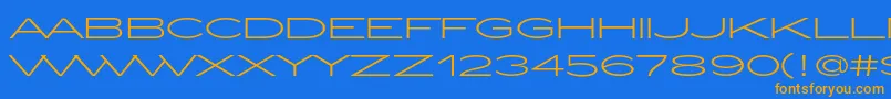 ZeppelinLightOt Font – Orange Fonts on Blue Background