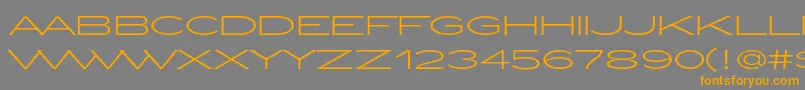 Fonte ZeppelinLightOt – fontes laranjas em um fundo cinza