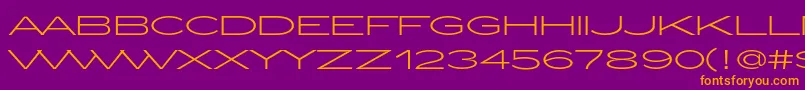 ZeppelinLightOt Font – Orange Fonts on Purple Background