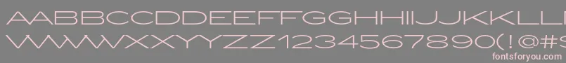 ZeppelinLightOt Font – Pink Fonts on Gray Background