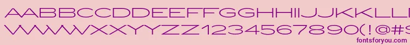ZeppelinLightOt Font – Purple Fonts on Pink Background