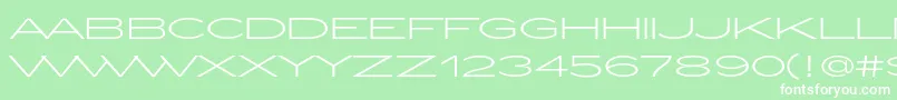 ZeppelinLightOt Font – White Fonts on Green Background