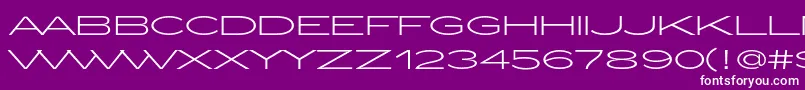 Fonte ZeppelinLightOt – fontes brancas em um fundo violeta