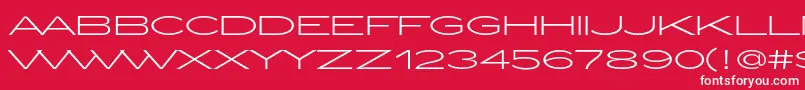 ZeppelinLightOt Font – White Fonts on Red Background