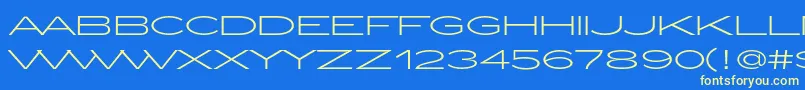 ZeppelinLightOt Font – Yellow Fonts on Blue Background