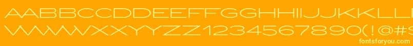 ZeppelinLightOt Font – Yellow Fonts on Orange Background