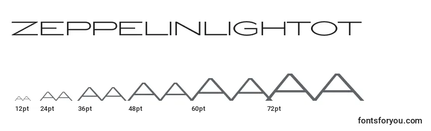 ZeppelinLightOt Font Sizes