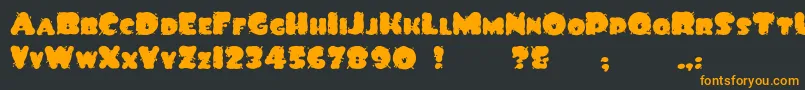 Ink Font – Orange Fonts on Black Background