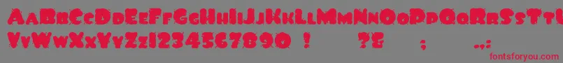 Ink Font – Red Fonts on Gray Background
