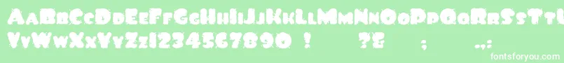 Ink Font – White Fonts on Green Background