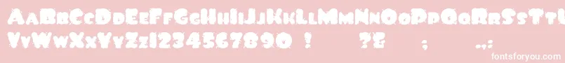 Ink Font – White Fonts on Pink Background