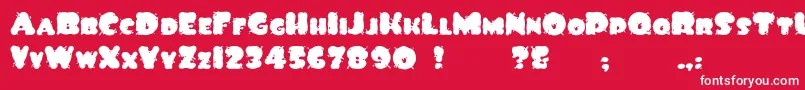 Ink Font – White Fonts on Red Background