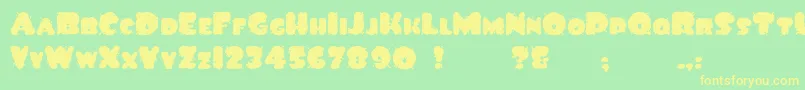 Czcionka Ink – żółte czcionki na zielonym tle