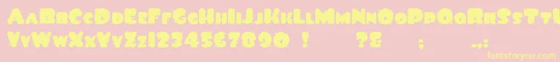 Więcej informacji o czcionce Ink Czcionka Ink – żółte czcionki na różowym tle