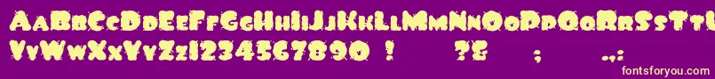 Ink Font – Yellow Fonts on Purple Background