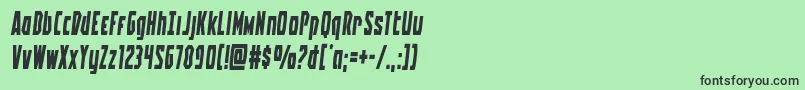 Battleworldsemital Font – Black Fonts on Green Background