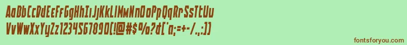 Battleworldsemital Font – Brown Fonts on Green Background