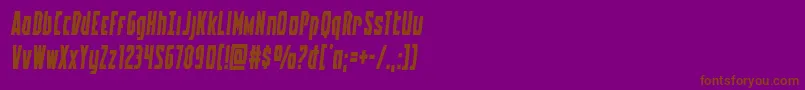 Battleworldsemital Font – Brown Fonts on Purple Background