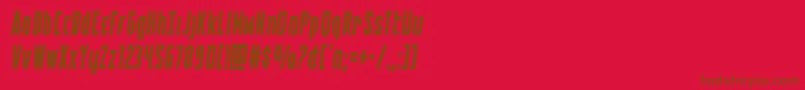 Battleworldsemital-Schriftart – Braune Schriften auf rotem Hintergrund
