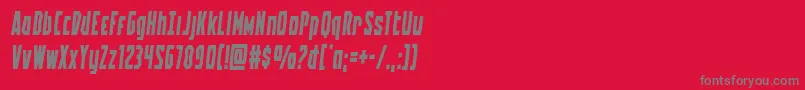 Battleworldsemital Font – Gray Fonts on Red Background