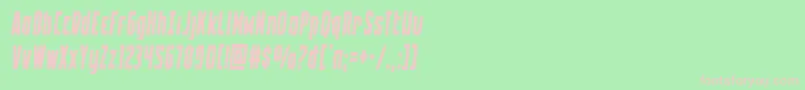 Шрифт Battleworldsemital – розовые шрифты на зелёном фоне