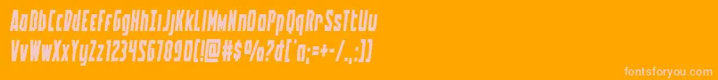 Battleworldsemital Font – Pink Fonts on Orange Background