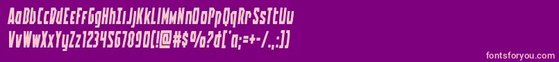 Battleworldsemital Font – Pink Fonts on Purple Background