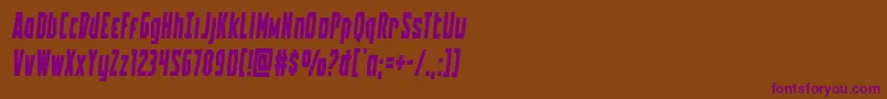 Battleworldsemital Font – Purple Fonts on Brown Background