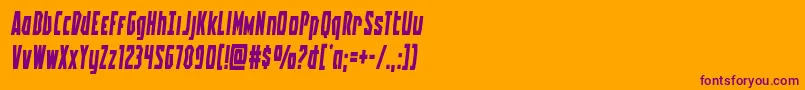 Battleworldsemital-fontti – violetit fontit oranssilla taustalla
