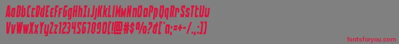 Battleworldsemital Font – Red Fonts on Gray Background