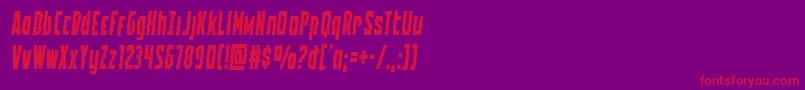 Battleworldsemital Font – Red Fonts on Purple Background