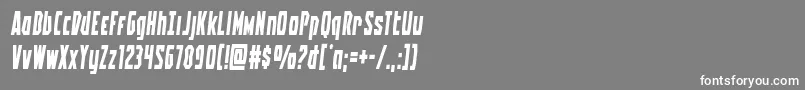 Battleworldsemital Font – White Fonts on Gray Background