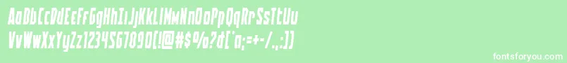 Battleworldsemital Font – White Fonts on Green Background