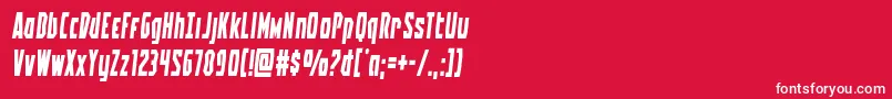 Battleworldsemital Font – White Fonts on Red Background