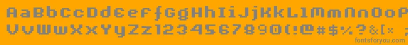 Шрифт AuxDotbitcXtraBold – серые шрифты на оранжевом фоне