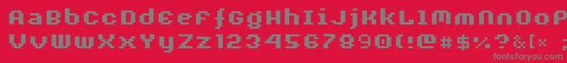 AuxDotbitcXtraBold Font – Gray Fonts on Red Background
