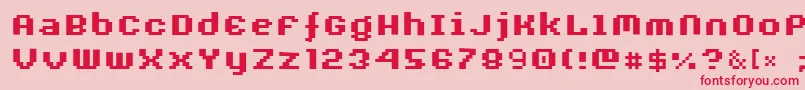 AuxDotbitcXtraBold Font – Red Fonts on Pink Background