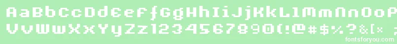 AuxDotbitcXtraBold Font – White Fonts on Green Background