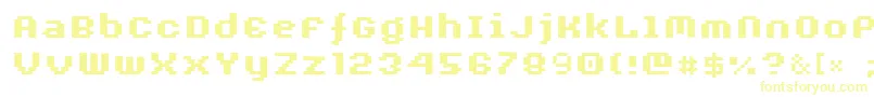 Шрифт AuxDotbitcXtraBold – жёлтые шрифты
