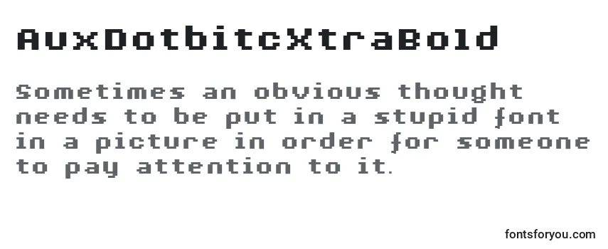 AuxDotbitcXtraBold フォントのレビュー