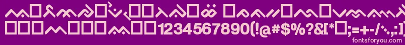OgieCappoCampotype Font – Pink Fonts on Purple Background