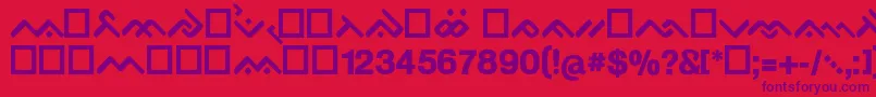 OgieCappoCampotype Font – Purple Fonts on Red Background